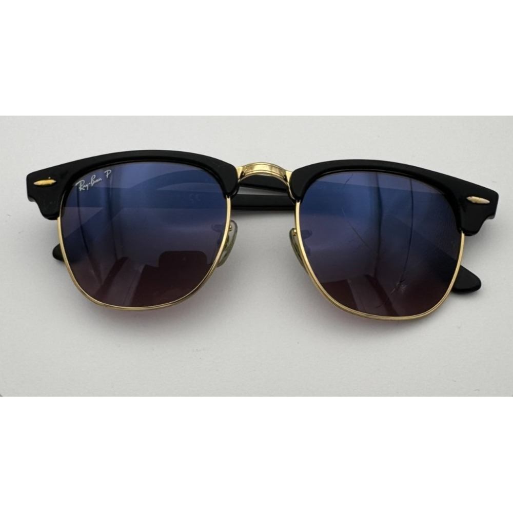 Ray-Ban Clubmaster Black/Gold RB3016 140 FOR PARTS OR REPAIR SEE PICTURES